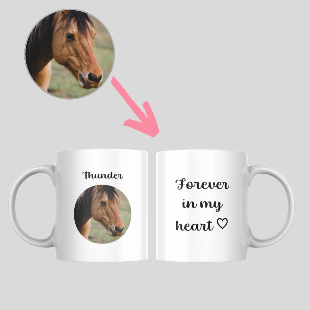 forever in my heart mug with horse photo