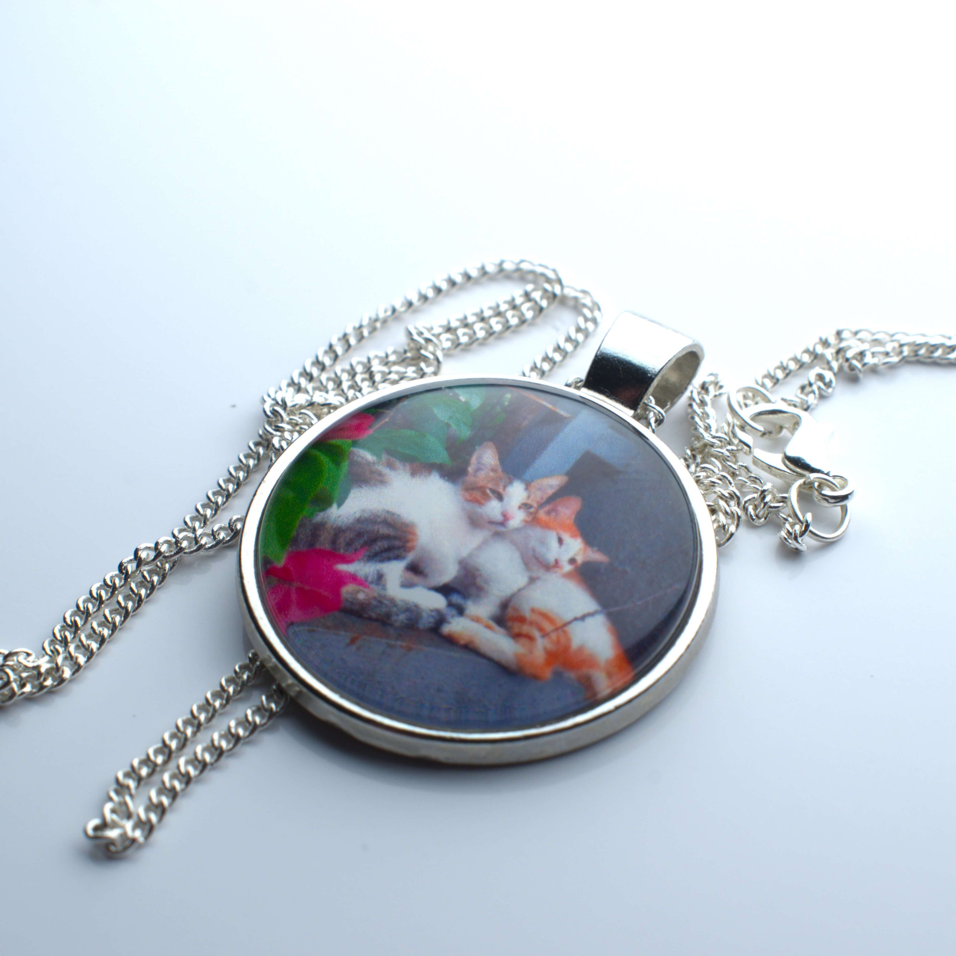 Your Pendants Necklace two cats sleeping 